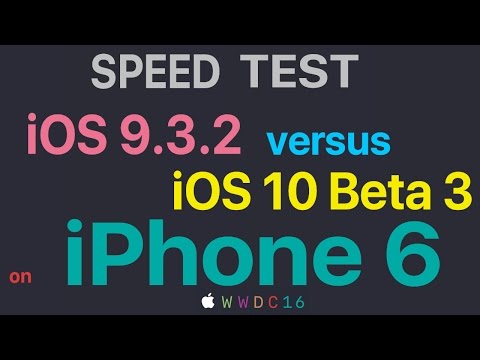 iPhone 6 : iOS 9.3.2 vs iOS 10 Beta 3 / Public Beta 2 Build 14A5309d Speed Test