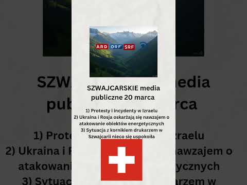 Szwajcarskie media publiczne 20 marca