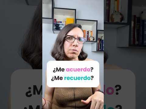 Desafío de español: ¿me acuerdo o me recuerdo? #shorts #spanishteacher