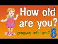Урок 8. Английский для детей. Задаем вопрос- сколько тебе лет на английском языке ...