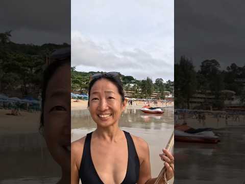 She loves Thailand's beaches 😎 #thailand #vibes #krabitown #viralvideo #phuket #katabeach #short