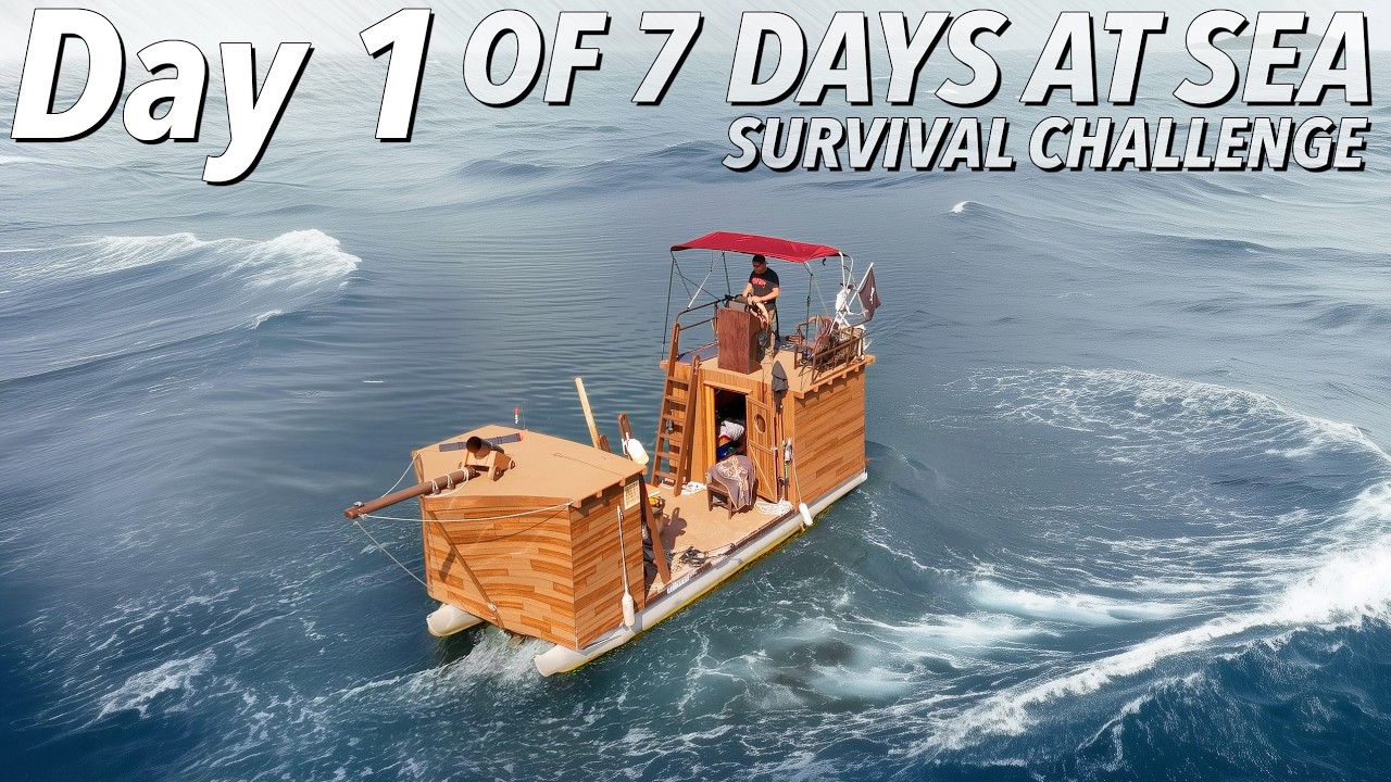 Leaving Civilization Day 1 of 7 days Waterworld Survival Challenge The Ocean Season 3