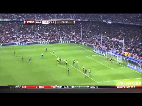 Barcelona Zlatan Ibrahimovic Free Kick vs Zaragoza HD