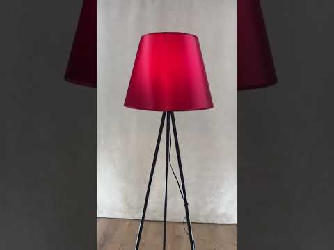 фото напольный светильник торшер 1308/1 чёрный+красный 0