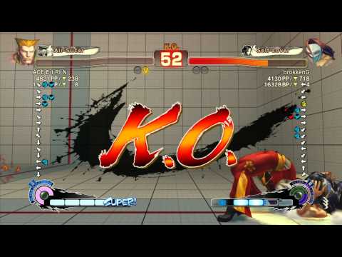 ACE E I RI N (Guile) vs brokkenG (Claw) - SSF4 Arcade Edition Xbox Live Ranked Match