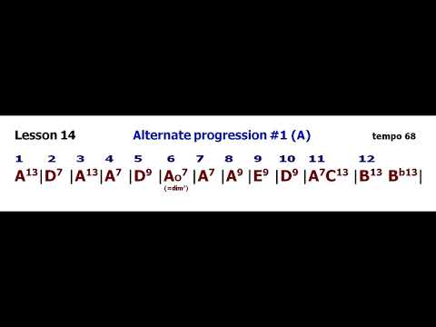 John Ganapes: Lesson 14 - Alternate progression #1(A) backing track