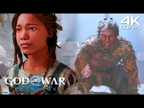 Atreus vs Giant Gryla Boss Fight God of War Ragnarok | 4K60FPS