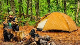 Camping In Heavy Rain With Tent - Part 1