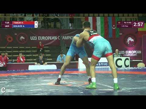 1/8 FS - 74 kg: N. TEMUR (TUR) df. A. DOLIDZE (UKR), 7-5