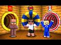 Carry Vs Doorbin Vs Noobdi FASTFOOD TUNNEL BATTLE In Minecraft