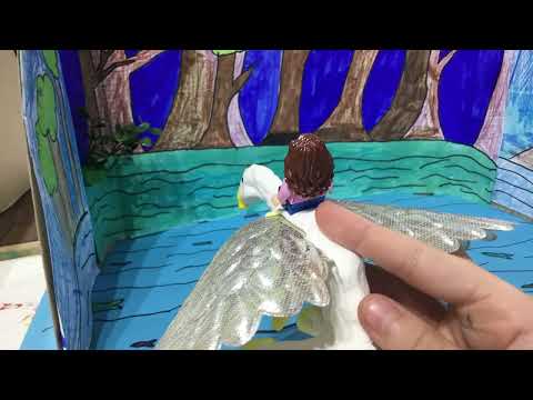 Harry and Hermione flying on buckbeak