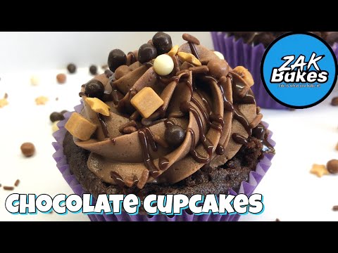 How to make and decorate CHOCOLATE CUPCAKES | Zak Bakes