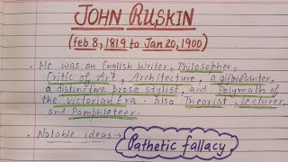 John Ruskin Important Works & Key Points | UGC NET English Literature | Master Cadre English