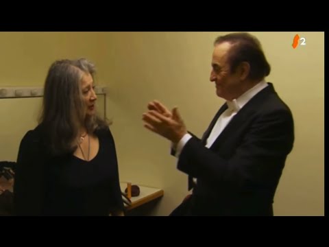 Martha Argerich and Charles Dutoit being adorable divorcées for 1 minute straight