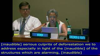 Katia Araujo's Review on SDG15, at the HLPF 2018: UN Web TV