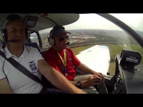 Approach and landing in Lyon (aircraft Robin) with GoPro
