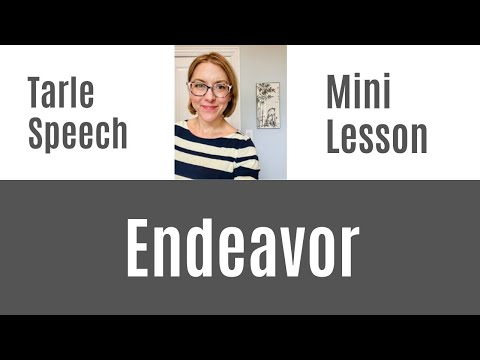 Part of a video titled How to Pronounce ENDEAVOR - Quick English Pronunciation Mini ...