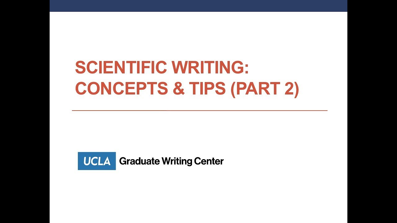Scientific Writing, Part 2: Intro to Publishing Process