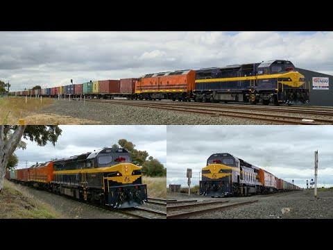 C Class Locomotive C501 Leading SCT 7922V "Dooen" Container Train - PoathTV Australian Railways