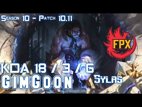 FPX GimGoon SYLAS vs WUKONG Top - Patch 10.11 KR Ranked