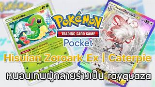 Pokemon TCG Pocket#200 - Hisuian Zoroark Ex | Caterpie - หนอนเทพผู้กลายร่างเป็น rayquaza