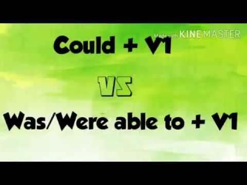Could vs was able to | Could vs to be able to | Difference between Could & was/were able to|ability