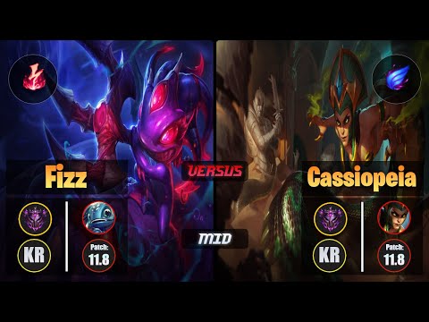 Master FIZZ [Electrocute] (Mid) VS  CASSIOPEIA - Master KR Patch 11.8