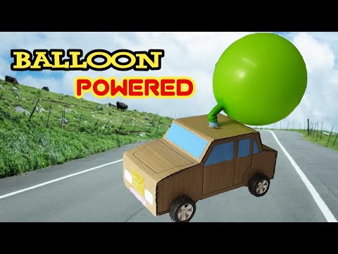 How to make amazing balloon powered car । Science project