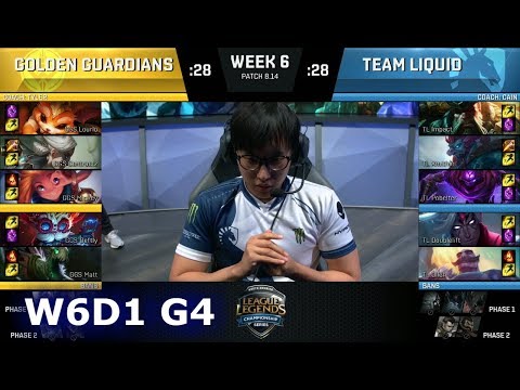 Golden Guardians vs Team Liquid | Week 6 Day 1 S8 NA LCS Summer 2018 | GGS vs TL W6D1
