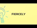 What is the meaning of the word FIERCELY?