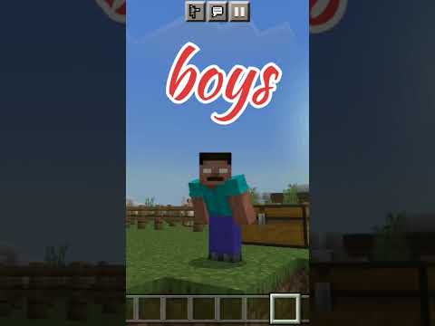 EPIC Minecraft Battle: Girls vs Boys SHORTS