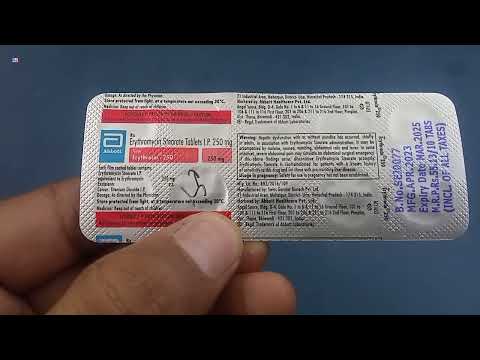 abbott ERYTHROCIN 250MG 250 TAB ERYTHROMYCIN STEARATE, Packaging Size: 1x10