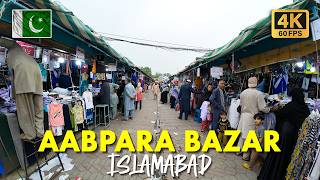 🇵🇰 Aabpara Bazar Islamabad: Walking Tour of Sunday Market, Crowded Shops, and Lifestyle in 4K