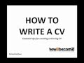 How To Write A CV - Tips, Advice and Guidance ...