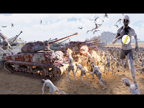 100,000 FLASH ZOMBIES VS 100,000 TANKS - UEBS 2 - Ultimate Epic Battle Simulator 2