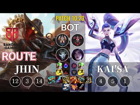 SB Route Jhin vs Kai'Sa Bot - KR Patch 10.23
