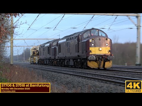 37706 & 37518 at Bamfurlong - 14th December 2020