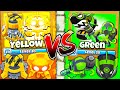 YELLOW Vs GREEN Towers In BTD 6