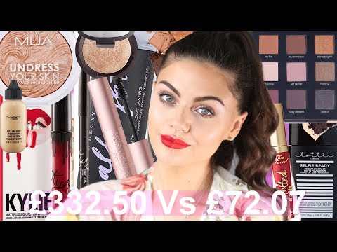 HALF HIGH END VS HALF DRUGSTORE DUPES FULL FACE OF MAKEUP!