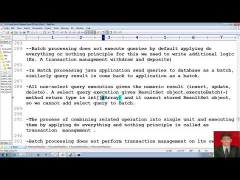 75 Advanced Java Tutorial Jdbc Batch Processing Java Database Connectivity Adv Java