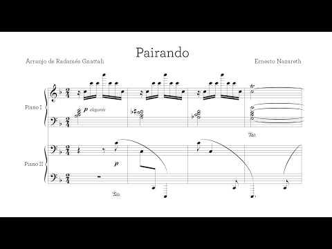 Ernesto Nazareth - Pairando (arr. R. Gnattali) (Aída e Radamés Gnattali, 2 pianos)