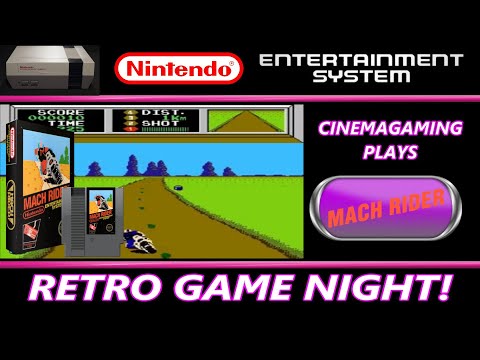 MACH RIDER (NES) PLAYTHROUGH (RETRO GAME NIGHT!)