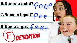 FUNNY KIDS SCHOOL TEST ANSWERS!!