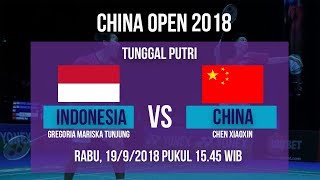 Jadwal Live Tunggal Putri, Gregoria Mariska Tunjung Vs Xiaoxin, di China Open 2018 Pukul 15.45 WIB