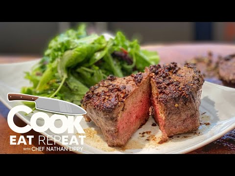 How to Make Steak Au Poivre (Pepper Crusted Steak) | Cook Eat Repeat | Blackstone Griddles
