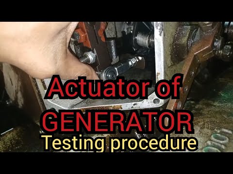 Testing procedure of actuator in a generator #short