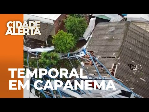 Aproximadamente 200 casas foram atingidas por ventania em Capanema