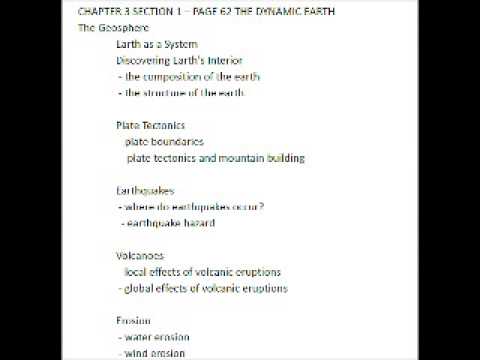 chapter 3.1: The Geosphere