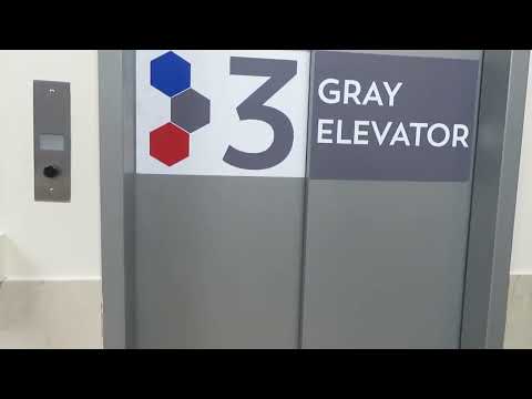 Otis Black Button Grey Elevator at Fondren Library, SMU, in Dallas TX