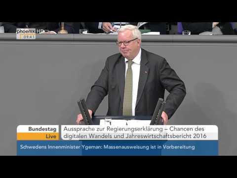 Bundestag: Michael Fuchs zum Jahreswirtschaftsbericht 2016 am 28.01.2016